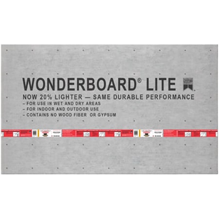 M-D Building Products 3 Ft. X 5 Ft. X 0.44 In. Wonderboard Lite Backer Board, 50Pk 170061